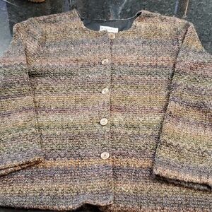 Dressbarn Earthy Toned Knit Cardigan